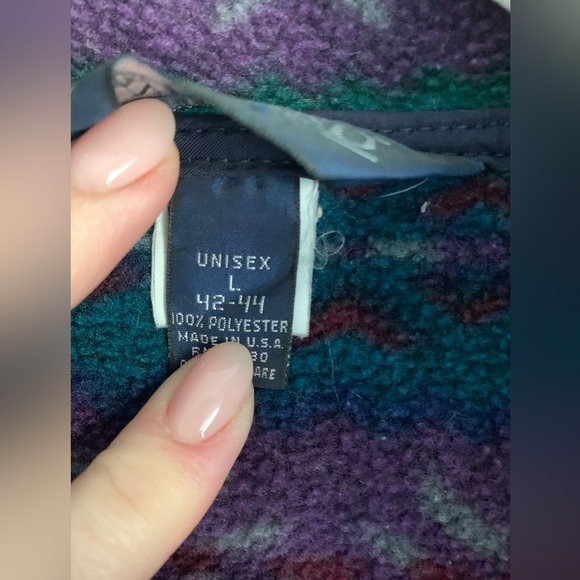 Vintage Lands End Fleece Pullover Size Large - Picture 2 of 4